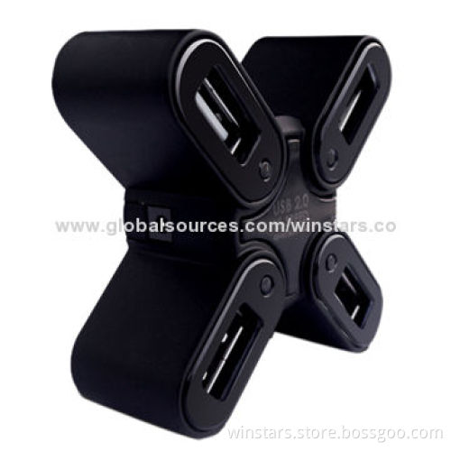 4-port USB2.0 Star Hub, Supports Plug-and-play Function